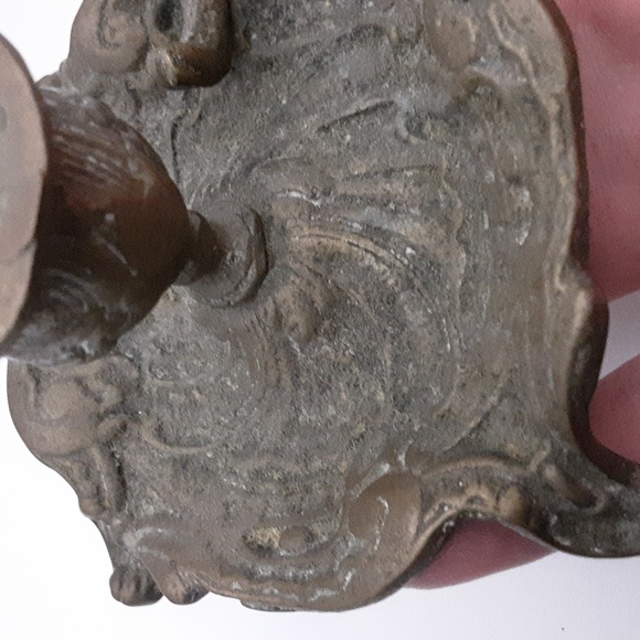 Victorian Brass Candle Holder by George Johnson Made in England - Picture 9 of 9